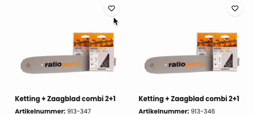 Producten opslaan als favoriet