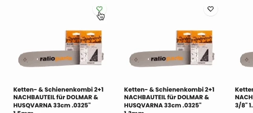 Produkte als Favoriten speichern