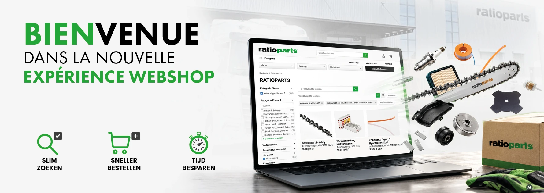 visuel de la nouvelle boutique en ligne ratioparts