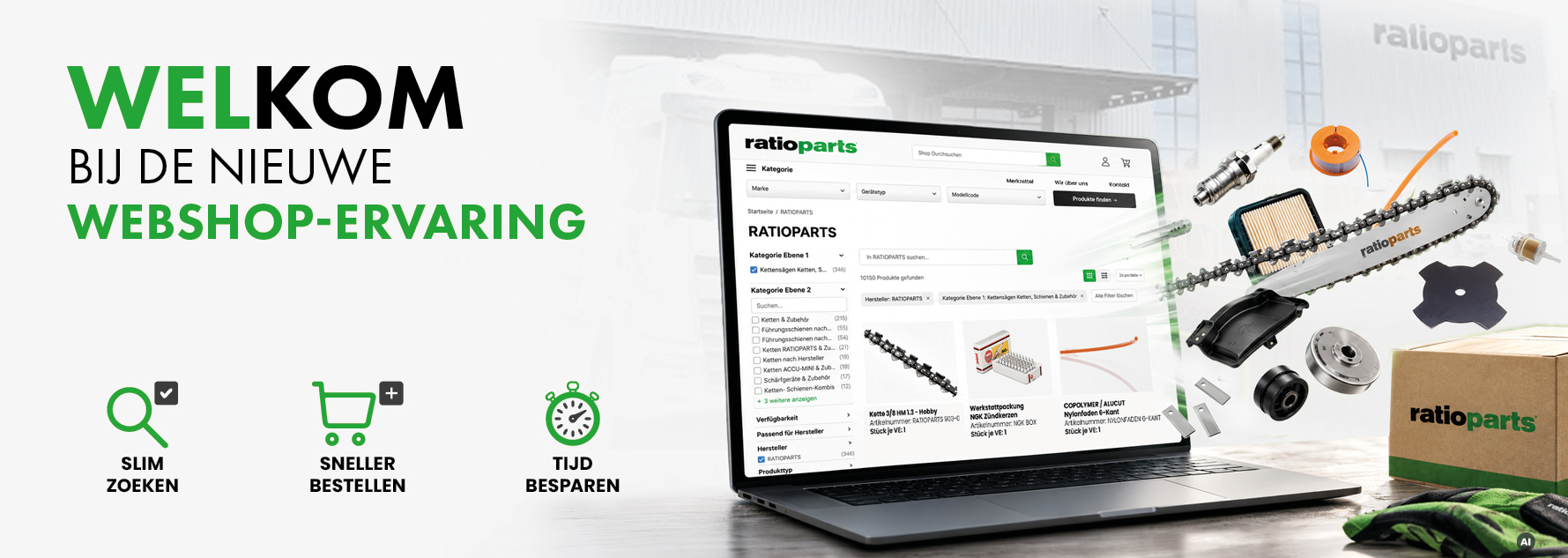 Nieuwe ratioparts webshop