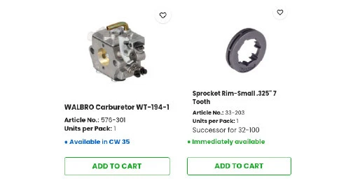 Product availability display