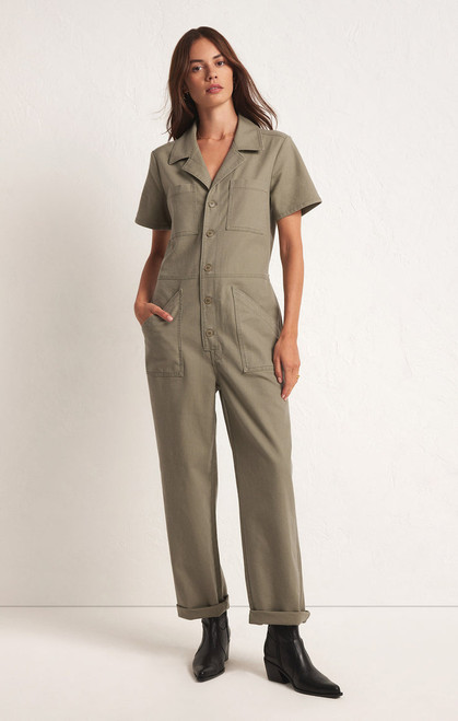 Stevie Stretch Twill Jumpsuit Willow