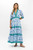 V-Neck Cuffed Maxi Dress Poppy Blue Oliphant 