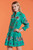 Niki Embroidered Linen Tunic Dress Parakeet