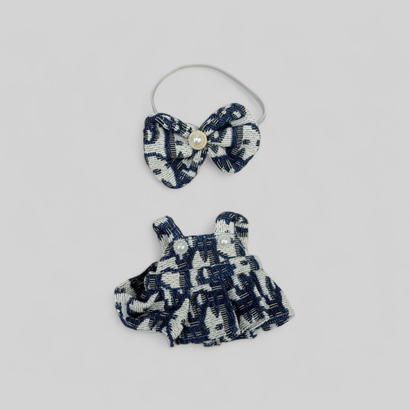 Labubu Tweed Dress & Bow Set Labubu Tweed Dress & Bow Set