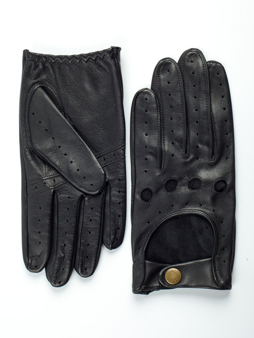 Men's Black Dents Leather Driving Gloves Men's Black Dents Leather Driving Gloves