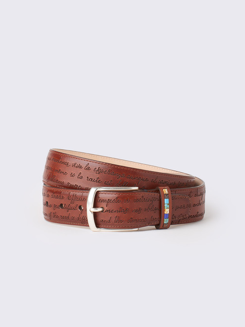 Handmade  Leather Script Belt Handmade  Leather Script Belt