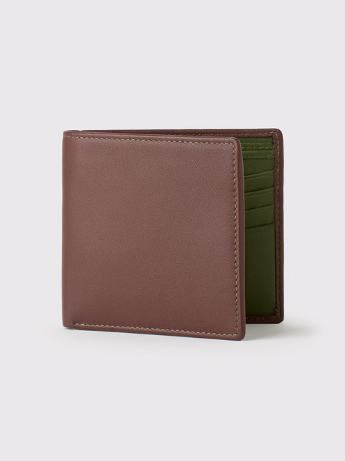 Brown Two Colour Nappa Leather Wallet Brown Two Colour Nappa Leather Wallet