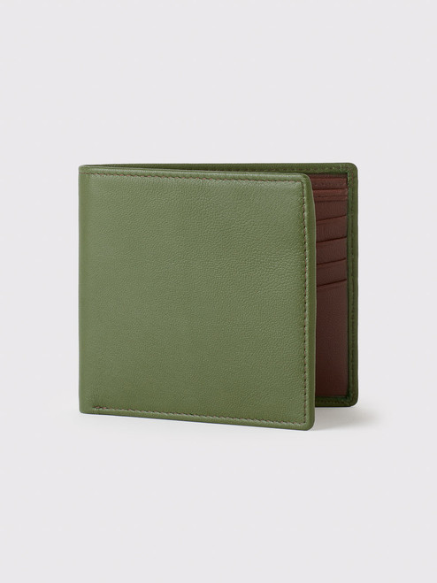 Green Two Colour Nappa Leather Wallet Inside Green Two Colour Nappa Leather Wallet Inside
