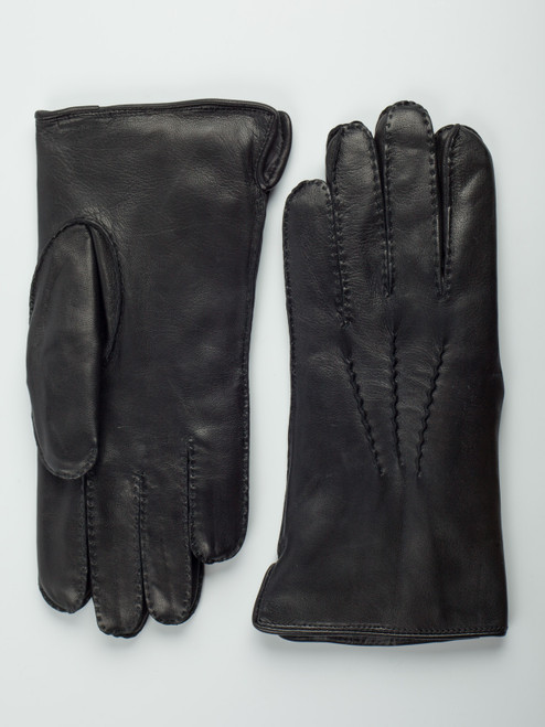 Black Dents Nappa Leather Fur Lined Gloves Black Dents Nappa Leather Fur Lined Gloves