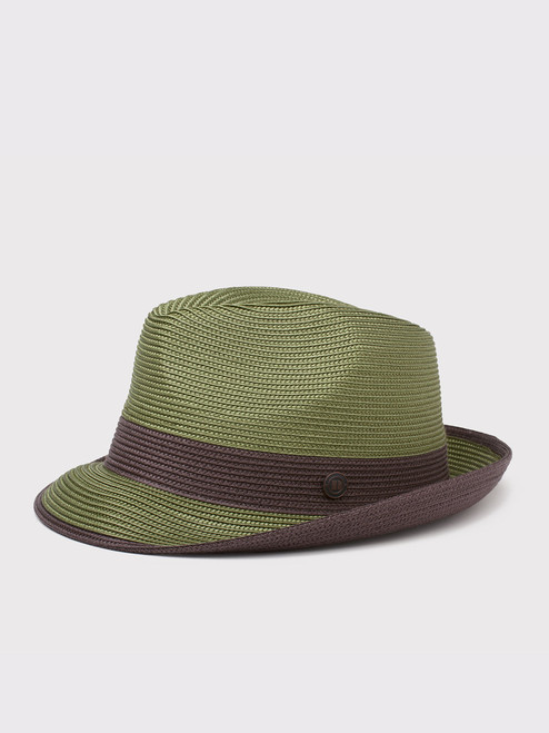 Men's Green Snap Brim Summer Trilby Men's Green Snap Brim Summer Trilby