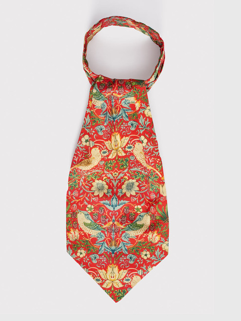 Red William Morris Strawberry Thief Cravat Red William Morris Strawberry Thief Cravat