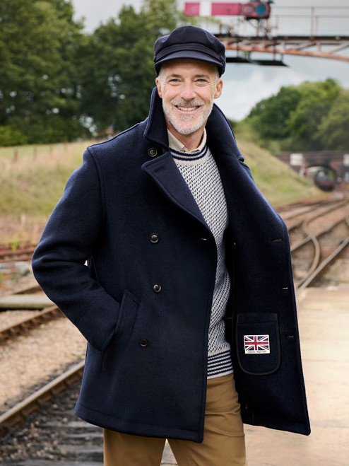 Men's Navy  Wool Portside Peacoat Men's Navy  Wool Portside Peacoat