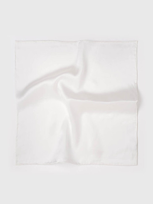 White 100% Silk Pocket Square White 100% Silk Pocket Square