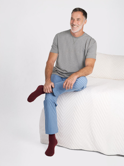 Grey & Blue Pyjama Set Model