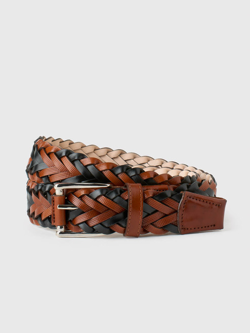 Men's Cadiz Leather Braided Belt Men's Cadiz Leather Braided Belt