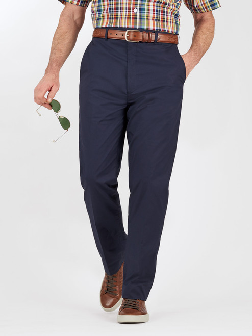 Men's Navy Lightweight Tropical Chinos Men's Navy Lightweight Tropical Chinos