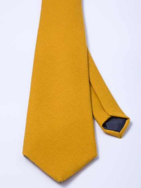 Gold Yellow Woven Wool Tie Gold Yellow Woven Wool Tie