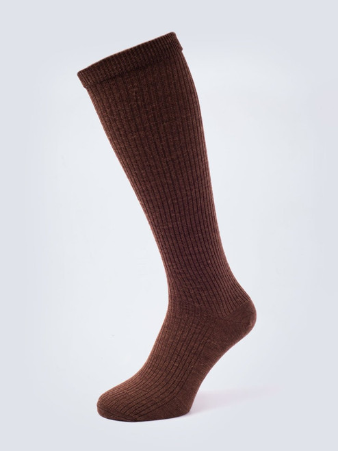 Brown HJ Knee High Wool Socks Brown HJ Knee High Wool Socks