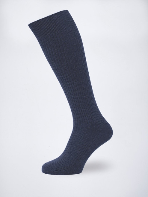Navy HJ Knee High Wool Rich Socks Navy HJ Knee High Wool Rich Socks