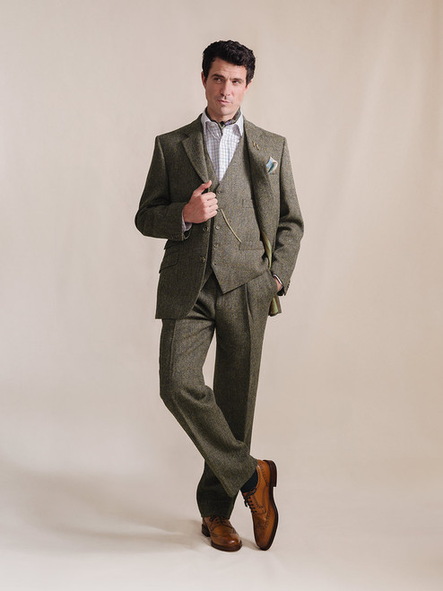 Bracken Brown Harris Tweed® 3 Piece Suit On Model Bracken Brown Harris Tweed® 3 Piece Suit On Model