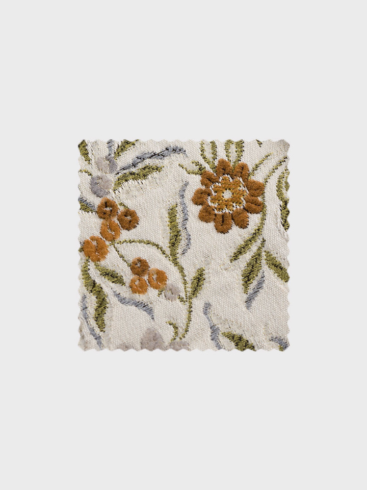 Gold Floral Brocade Waistcoat Fabric Sample