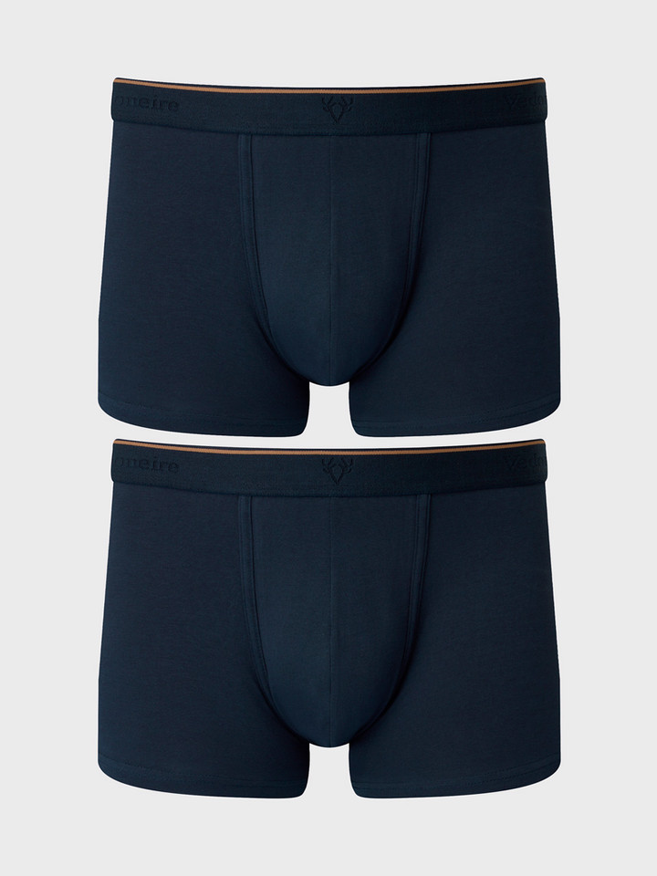 Navy Vedoneire Cotton Stretch Boxer Brief (2 pairs)