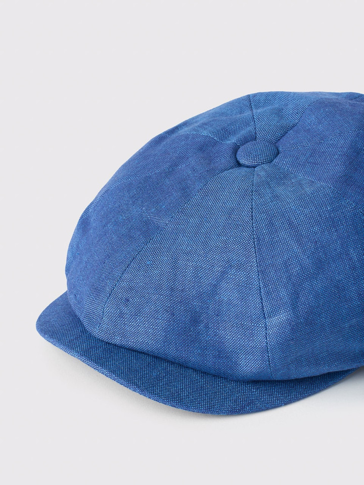 Men's Blue Irish Linen Cap