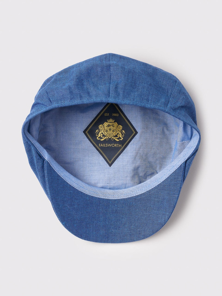 Men's Blue Irish Linen Cap