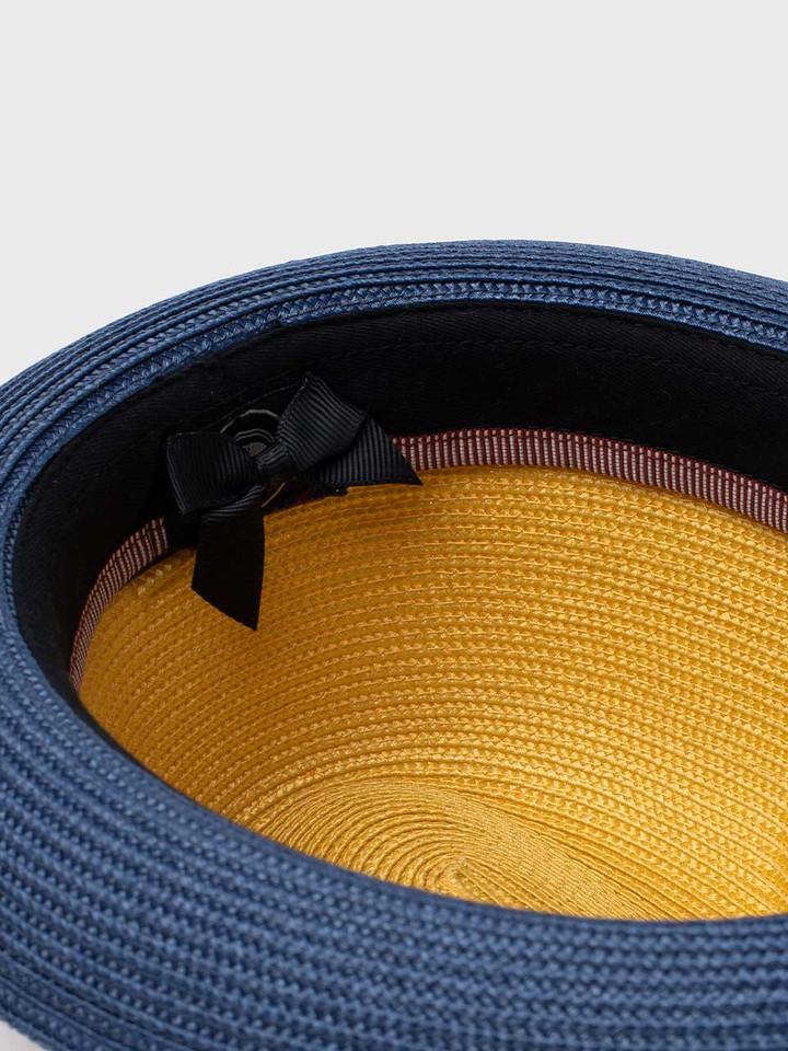 Men's Mustard Yellow Snap Brim Summer Trilby Inner Brim
