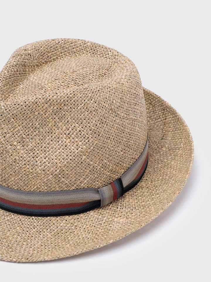 Men's Natural Seagrass Straw Fedora Details