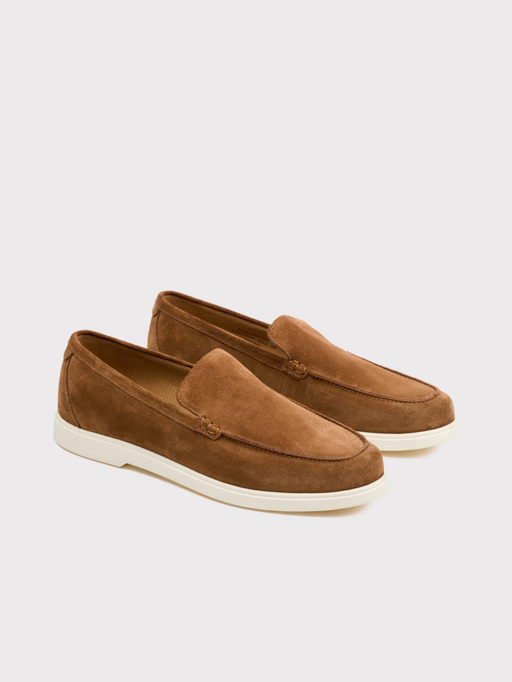 Tan Suede Tuscany Loake Loafer - Toes