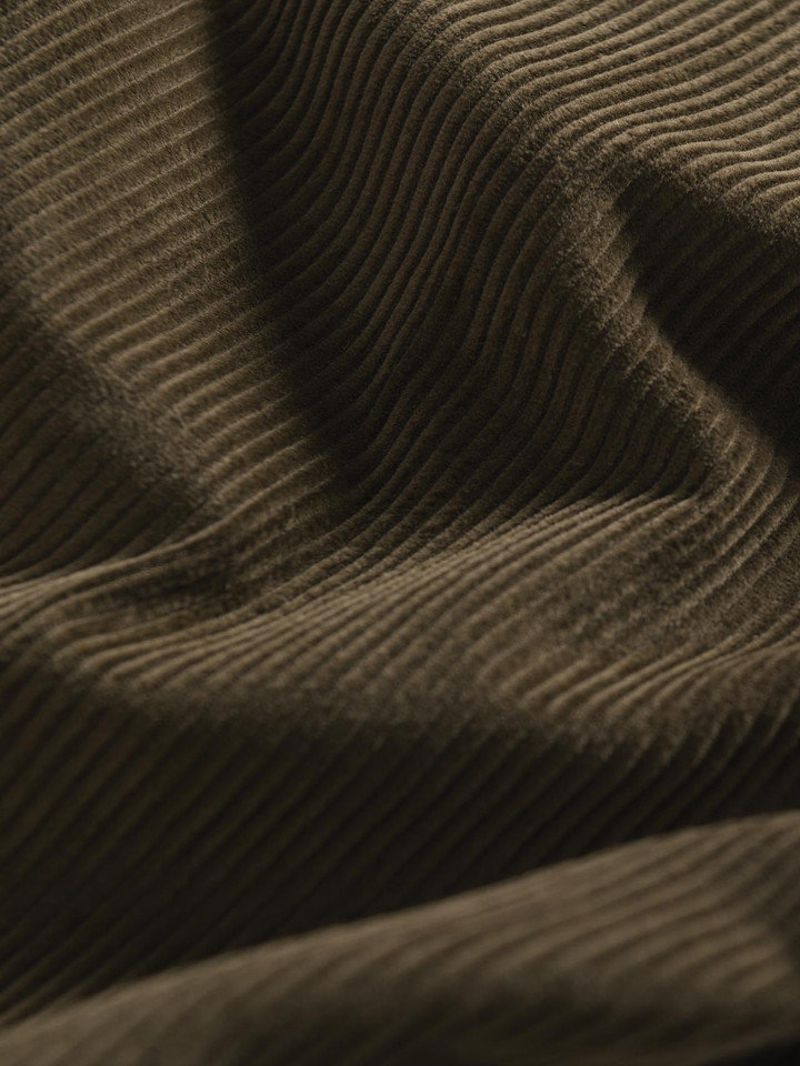 Men's Moss Green Corduroy Trousers Fabric