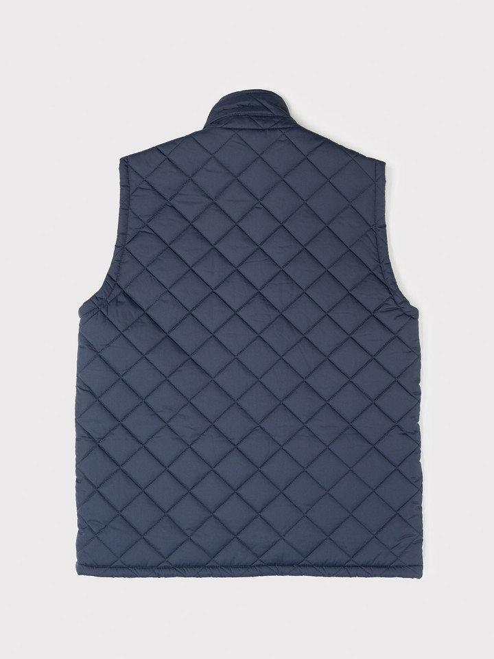 Navy Vedoneire Quilted Gilet Back