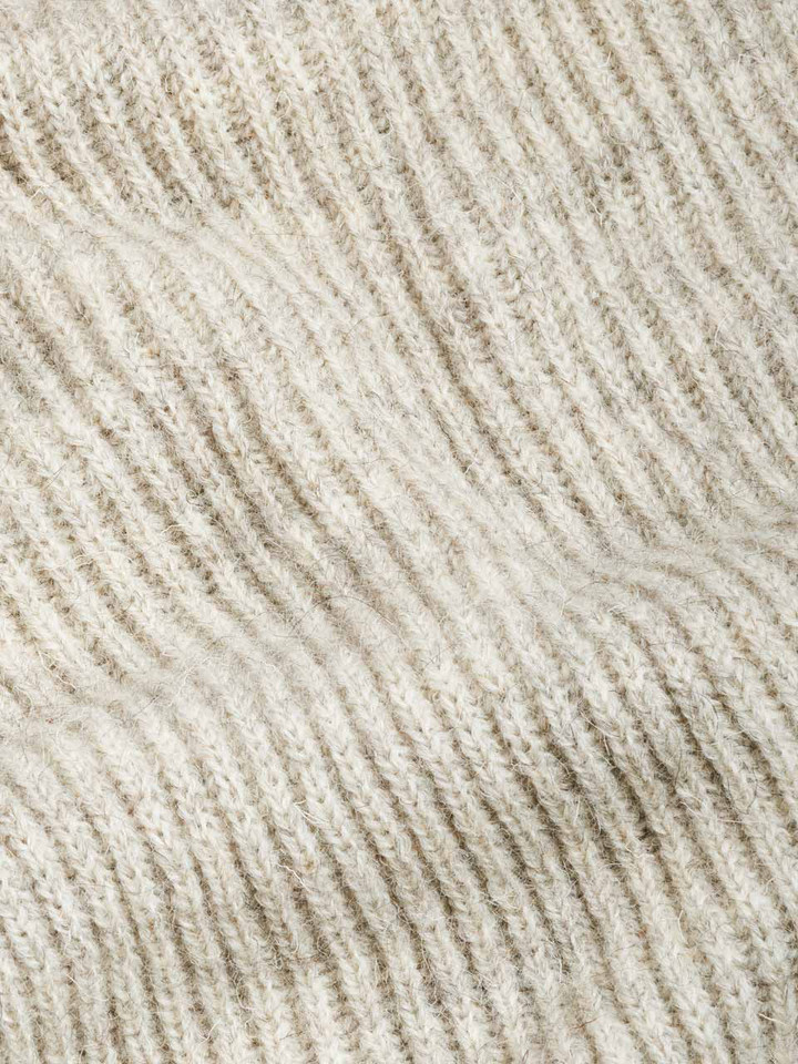 Fisherman ribbed jumper stone close