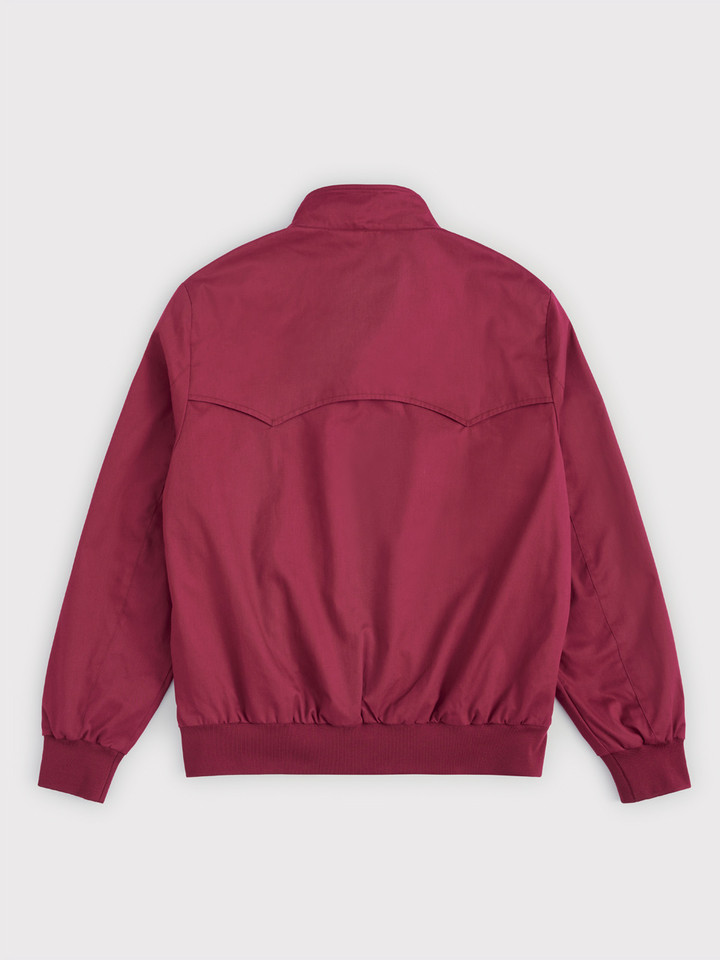Men's Burgundy Harrington Jacket Back