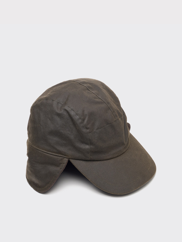 Wax Lumber Cap With Ear Flaps Down