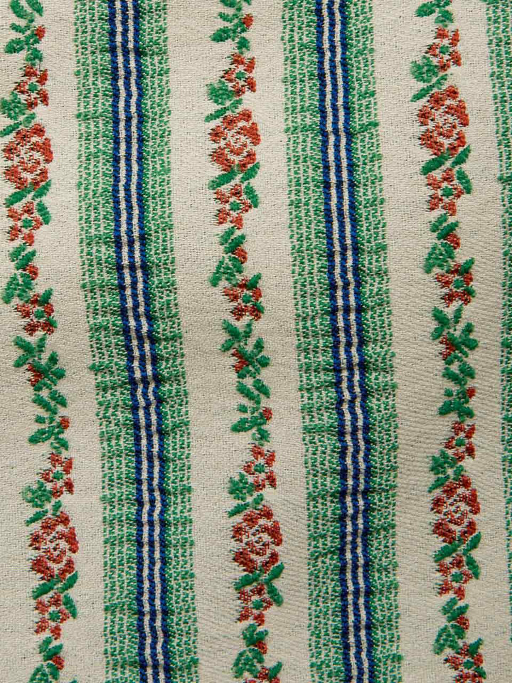 Men's Striped Floral Waistcoat Close Up