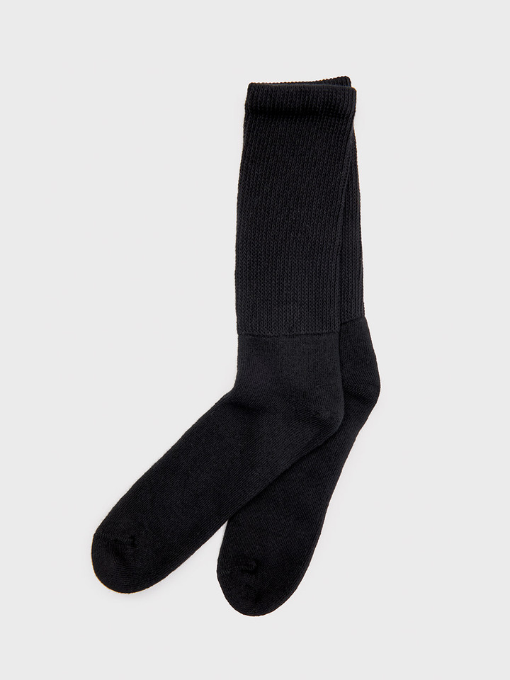 Mens Black Cotton Rich Diabetic Socks