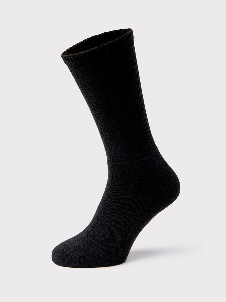 Mens Black Cotton Rich Diabetic Socks