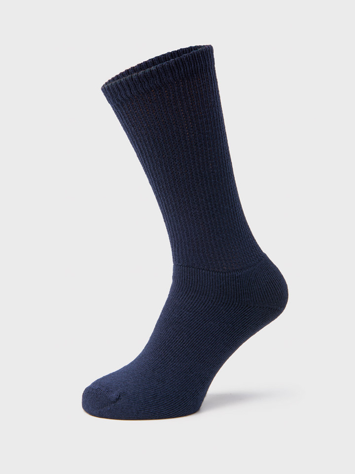 Mens Navy Cotton Rich Diabetic Socks