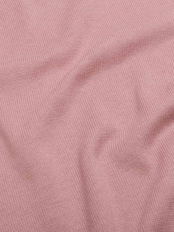 Men's Pink Cotton V Neck Jumper Fabric