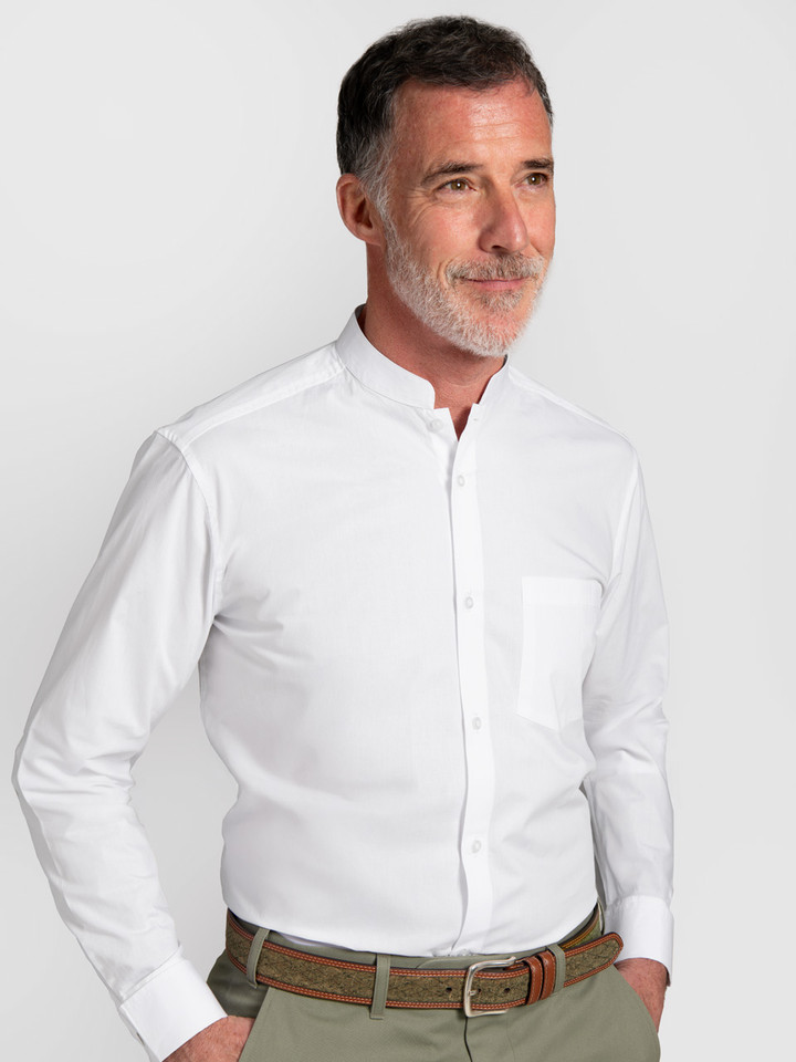 Nehru White Cotton Shirt model 01