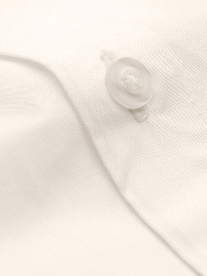 Cream Nehru Collar Cotton Shirt