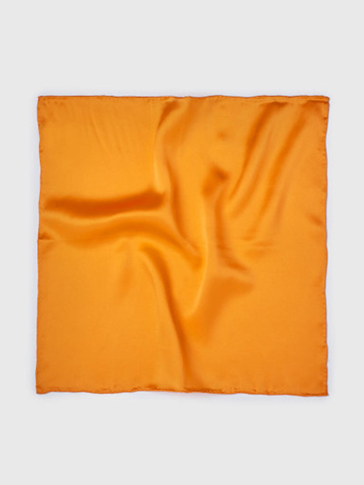 Orange 100% Silk Pocket Square