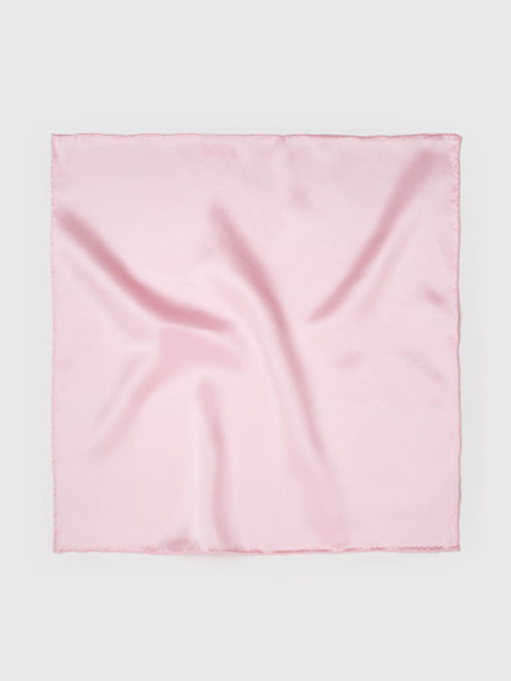 Pink 100% Silk Pocket Square
