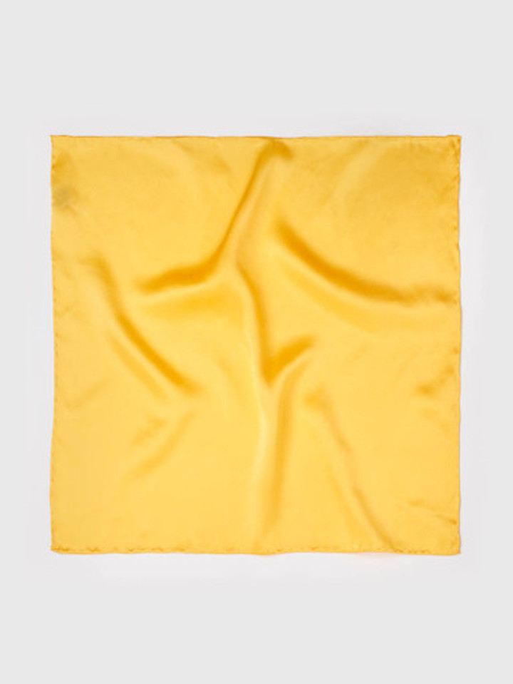 Yellow 100% Silk Pocket Square