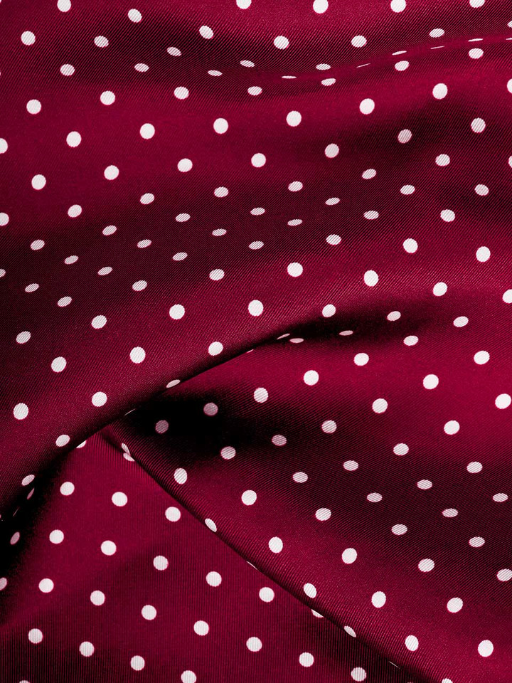 Burgundy Birkin Silk Scarf Close-up