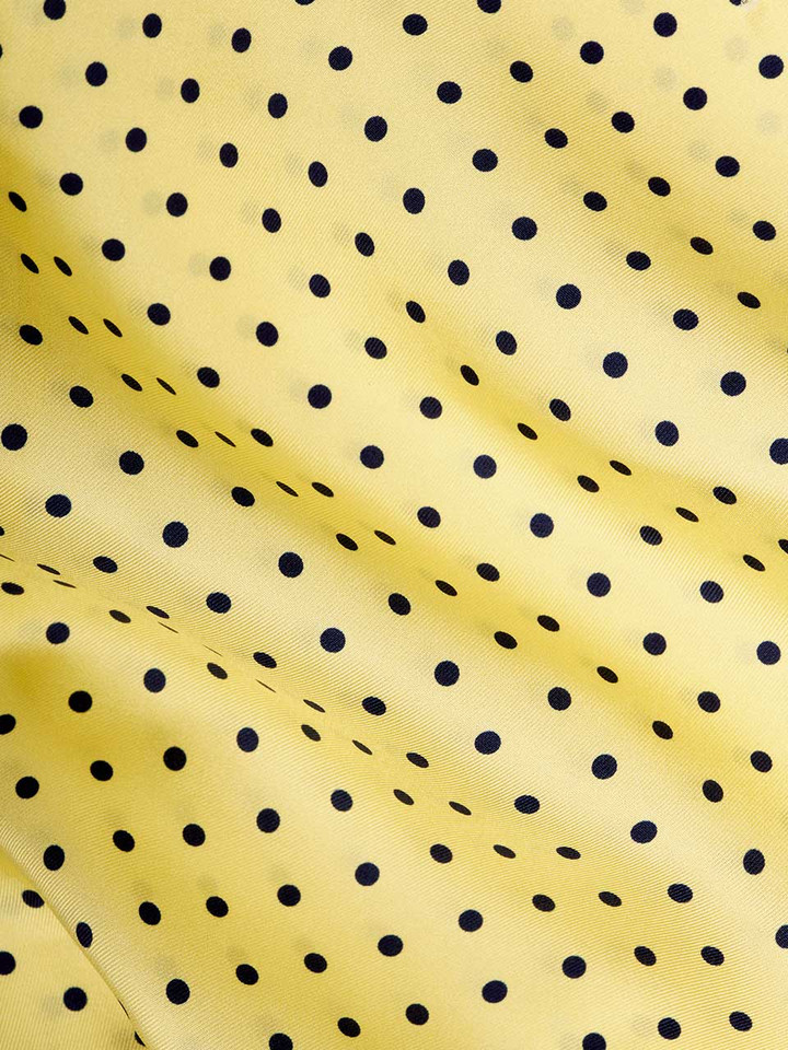 Yellow Birkin Silk Scarf Close-up
