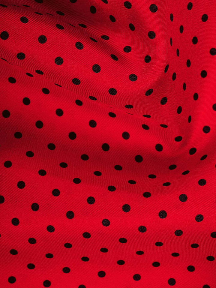 Red Birkin Silk Scarf Close-up